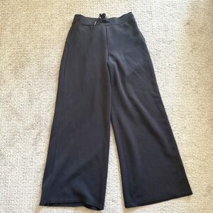 Spanx AirEssentials Wide Leg Pants Black Modal Blend Medium Relaxed Loungewear
